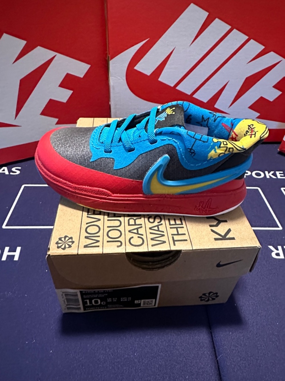 Nike Kids Colorblock Skate Shoe in Blue, Red & Yellow